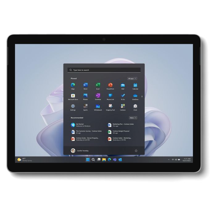 Microsoft Surface Go4 Tablet 256GB (Intel N200/8GB RAM) Windows 11 Pro Platinum 1