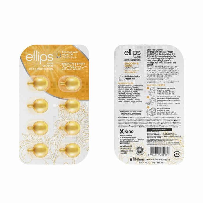 Vitaminas Ellips Smooth Shiny Comprimidos Termoprotector Aceite de Argán