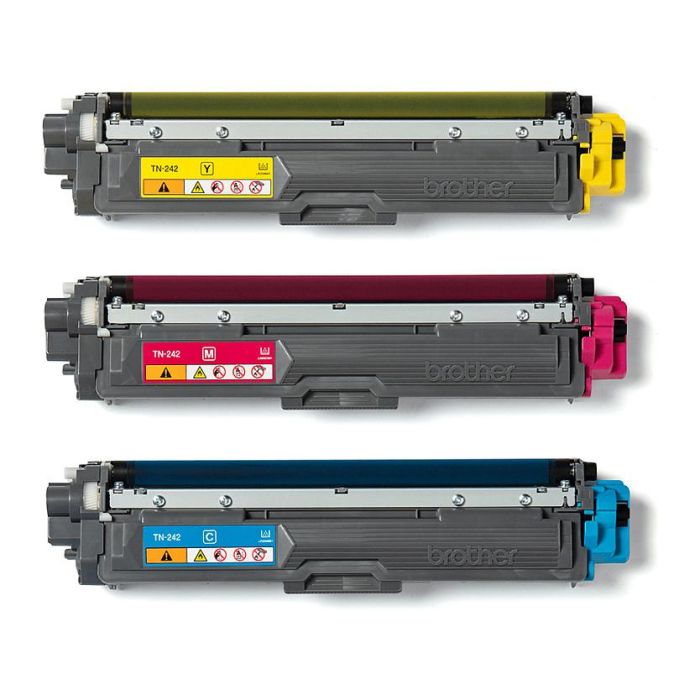 Brother TN-242CMY Multipack Tóner Cian, Magenta, Amarillo, Rendimiento hasta 1.400 páginas ISO/IEC 19798 1