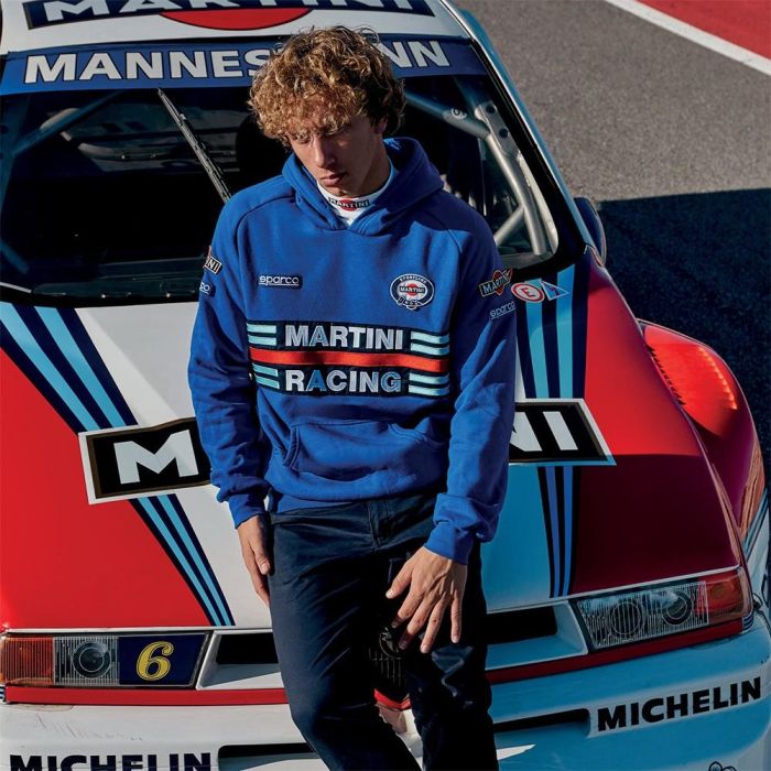 Sudadera con Capucha Sparco Martini Racing Azul Sudadera con Capucha Sparco Martini Racing Azul