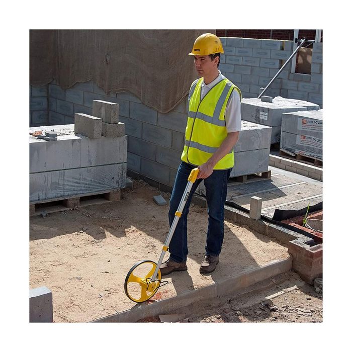 Stanley MW-40M 1-77-174 Topómetro Medidor de Distancia Rueda de 40m para Construcción y Topografía Amarillo/Gris 2