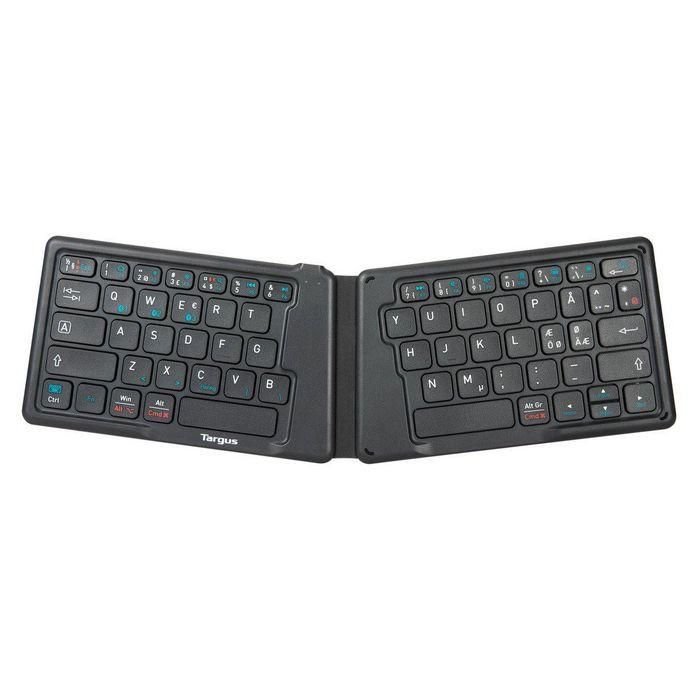 Targus Teclado Ergonómico Plegable Portátil DefenseGuard Antimicrobiano Bluetooth 5.1 Universal Multi-dispositivo 36h Batería 5