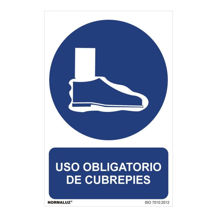 Normaluz Cartel "Es obligatorio el uso de cubrepies" PVC 0,7mm 30x40cm Profesional/Doméstico 0 Normaluz Cartel "Es obligatorio el uso de cubrepies" PVC 0,7mm 30x40cm Profesional/Doméstico 0