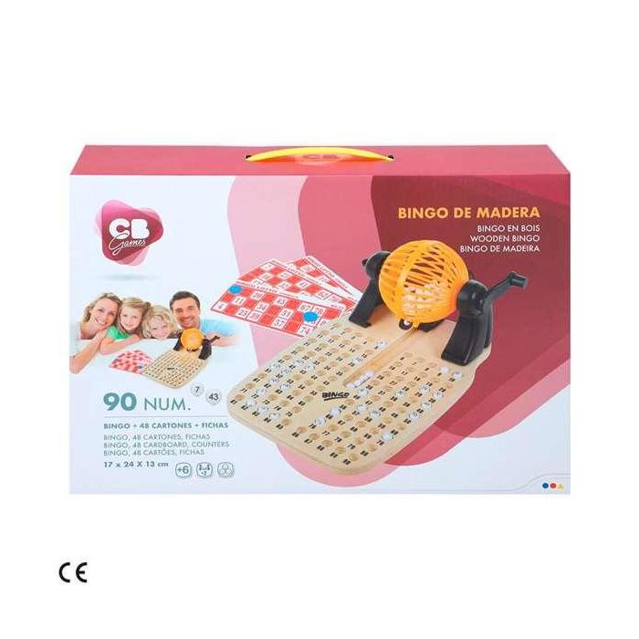 Juego bingo de madera con 90 numeros