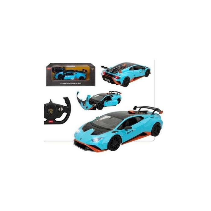 Coche radio control lamborghini huracan sto azul.2.4 ghz escala 1:14 luz en los faros.