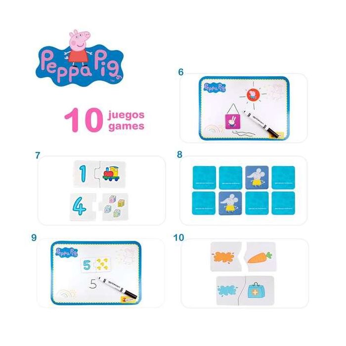 Pupitre Peppa Pig super escritorio educativo con accesorios. 30x48x38 cm 1