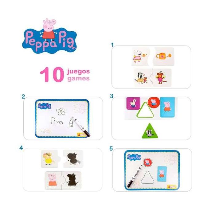 Pupitre Peppa Pig super escritorio educativo con accesorios. 30x48x38 cm 3