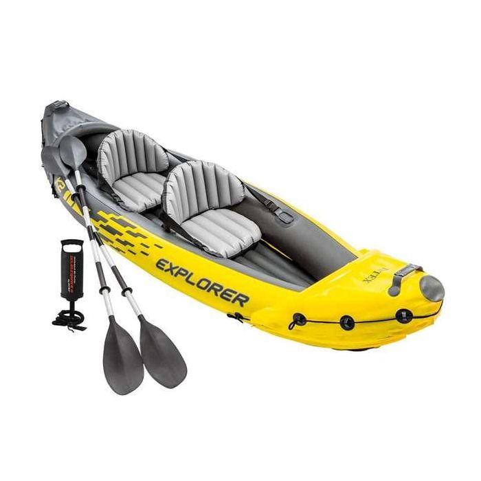 Kayak para 2 personas con remos con mango de aluminio + bomba de hinchado explorer k2 312x91x51 cm