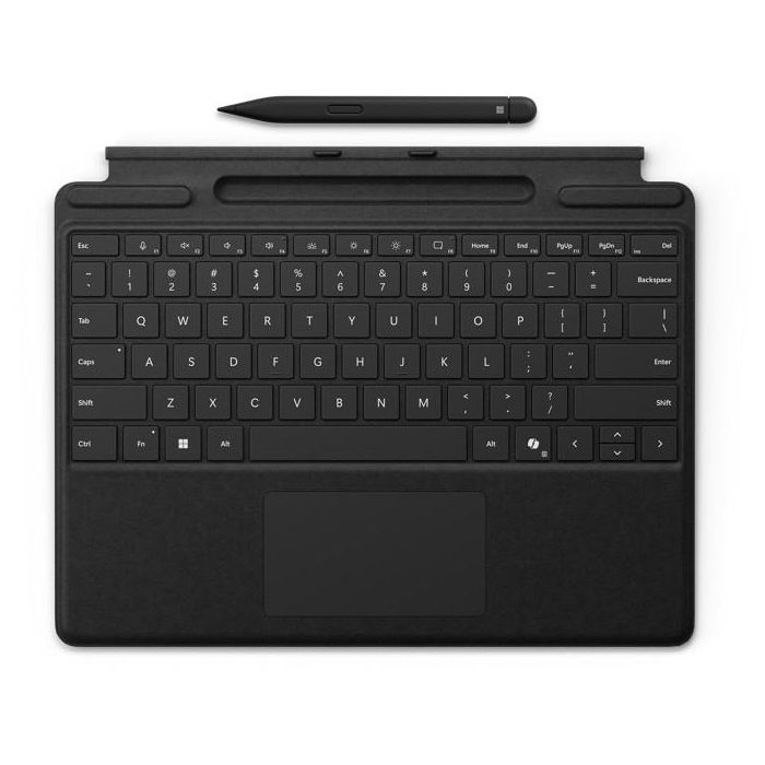 Microsoft Teclado Surface Pro 10/11/FB con Slim Pen y tecla Copilot, QWERTZ alemán, para Surface Pro 10/9/8/X, Negro