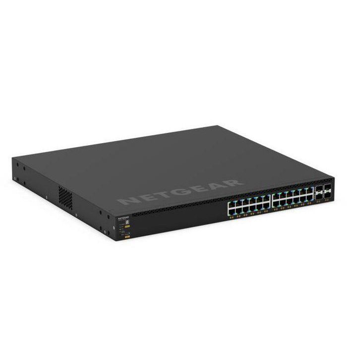 NETGEAR GSM4328-100NES Switch Gestionado 28 Puertos, 24x 1G PoE+ (648W-720W), 4x SFP+ Uplink 1