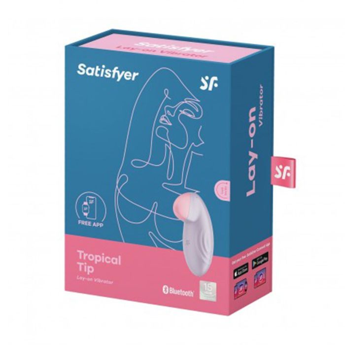 Satisfyer Tropical tip vibrador lay-on lila bluetooth