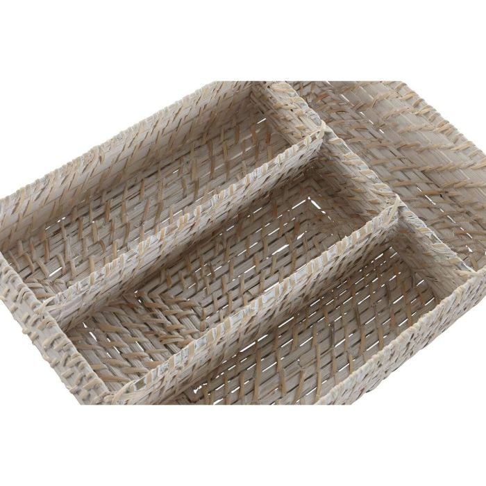 Cubertero Balines DKD Home Decor Blanco Natural 24 x 6 x 34 cm 2 Cubertero Balines DKD Home Decor Blanco Natural 24 x 6 x 34 cm 2