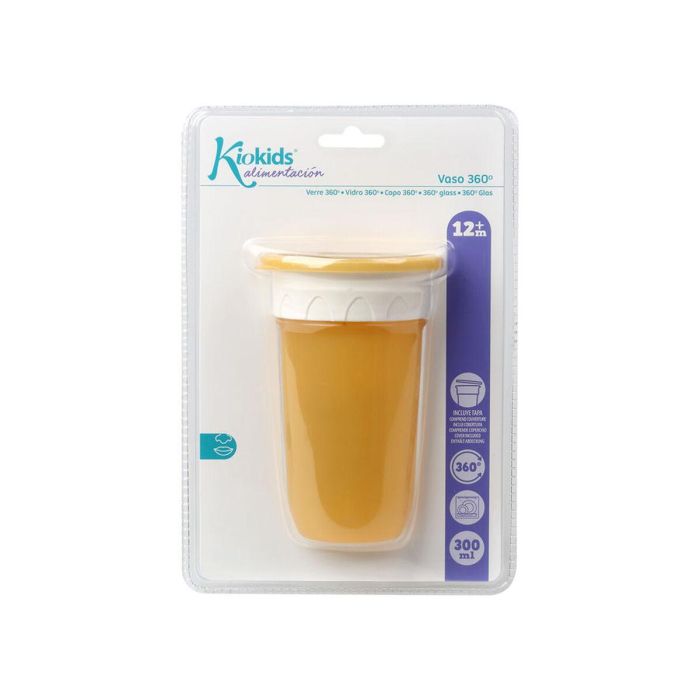 KioKids Vaso Step 3 Mostaza +12 Meses para Aprender a Beber sin Derrames 1