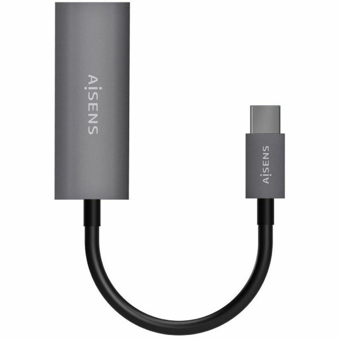 AISENS - CONVERSOR USB3.1 GEN1 USB-C A ETHERNET GIGABIT 10/100/1000 MBPS, GRIS, 15CM 3
