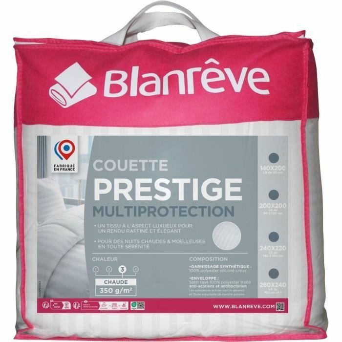 Edredón 240x260 cm BLANREVE PRESTIGE Multiprotección - 100% Poliéster - 2 Personas - Satén Rayas