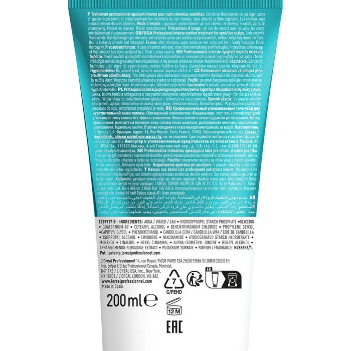 L'Oreal Scalp Advanced Treatment For Sensitive Scalps Calma Intensa 200ml