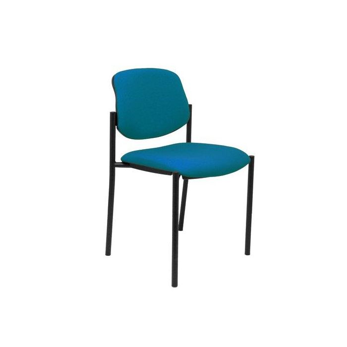 Silla Piqueras Y Crespo Villalgordo Confidente Chasis Negro Asiento Y Respaldo Tapizados Bali Verde Petroleo