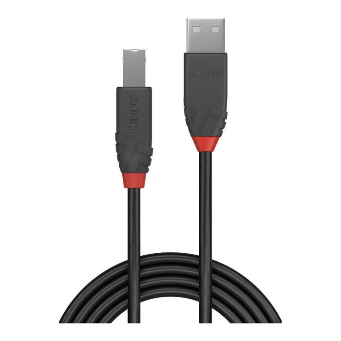 Lindy Anthra Line Cable USB 2.0 Tipo A a B 7.5m 480Mbps Doble Blindaje Conectores Dorados 1