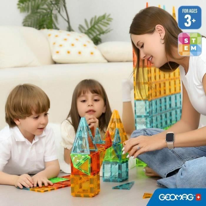 Geomag GEO7640122241023 Fichas magnéticas Gemas 44 piezas Formas geométricas Efecto cristal 1