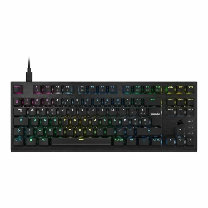 Teclado de juego óptico -mecánico - Azerty - Corsair - K60 Pro TKL - sin pavé digital - RGB retroiluminado - negro (CH -911D01A -FR)