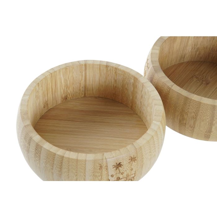 DKD Home Decor Bol de Bambú Natural Estilo Colonial África 15x15x5.5 cm Juego de 4 Unidades 2 DKD Home Decor Bol de Bambú Natural Estilo Colonial África 15x15x5.5 cm Juego de 4 Unidades 2