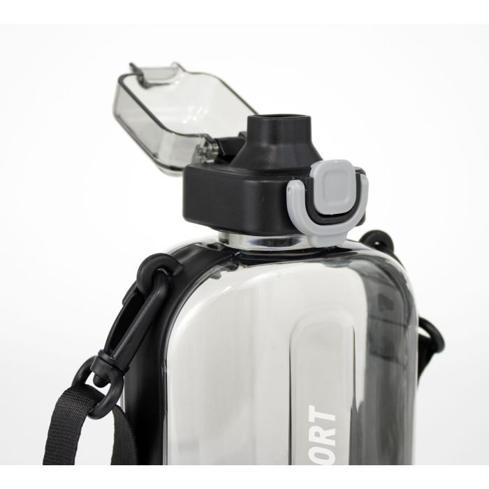 Inde Botella de Agua Deportiva c/Colgador 750 ml, Botella Reutilizable con Arnés, 21.8 cm (12 Unidades)