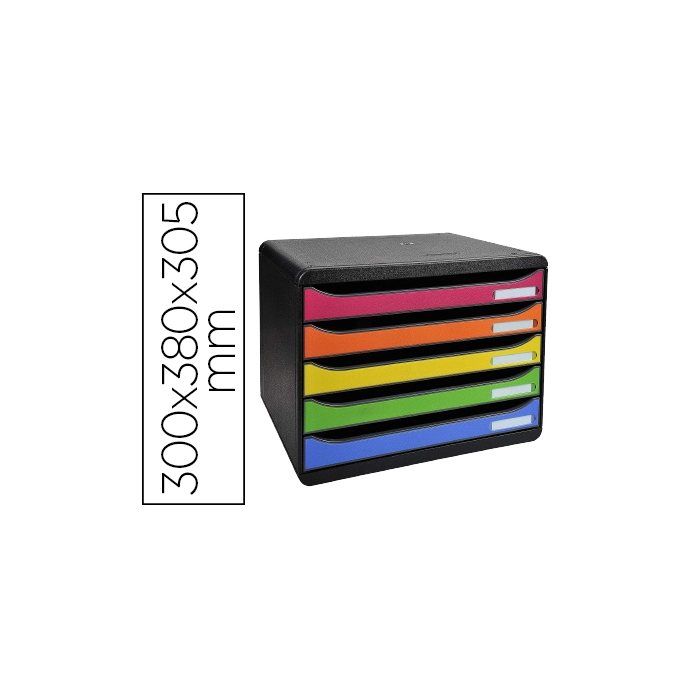 Exacompta Big-Box Plus Iderama Arlequin Fichero Cajones Sobremesa Apaisado Multicolores 5 Cajones A4+ 0 Exacompta Big-Box Plus Iderama Arlequin Fichero Cajones Sobremesa Apaisado Multicolores 5 Cajones A4+ 0