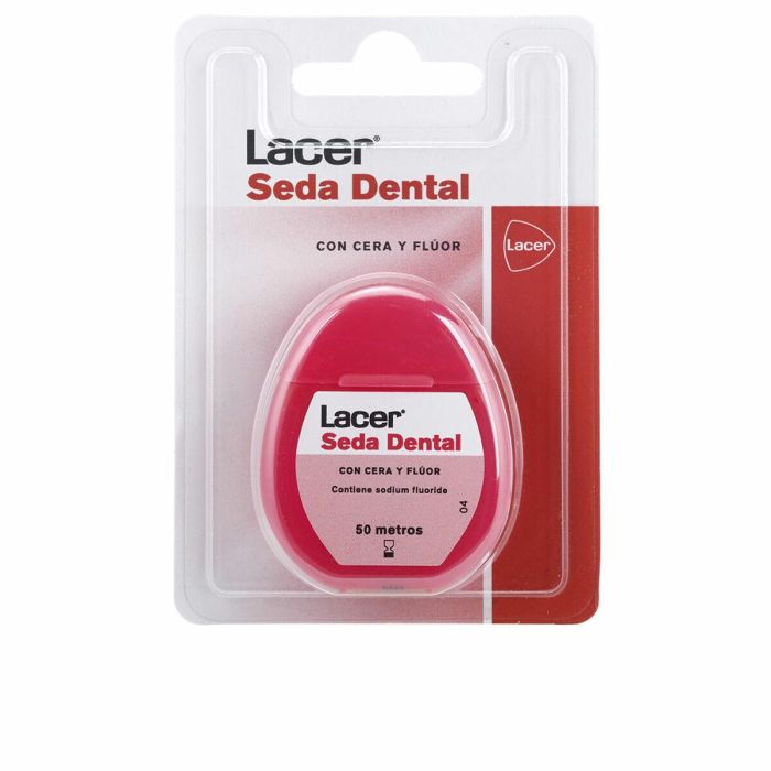 Lacer Seda Dental Con Cera Y Flúor 50 Metros