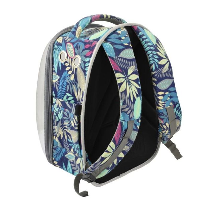 Nyc Mochila Space Azul Con Flores 33x26x43 cm 1