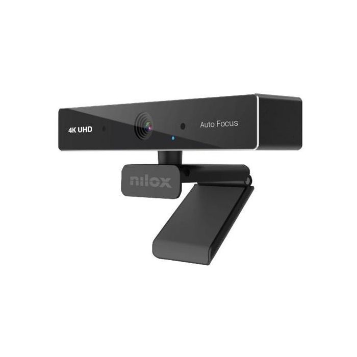 Nilox NXWCA4K13 Webcam Video 4K 30FPS, Enfoque Automático, Compatible con Videoconferencias