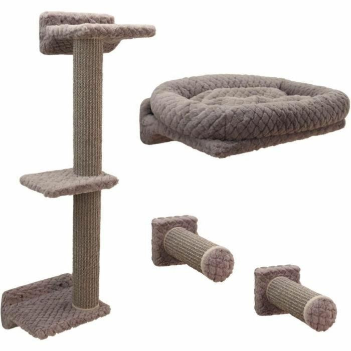 Kerbl KER4018653390221 - Rocódromo y Torre de Escalada para Gatos Monte Alpi - Set de 8 Piezas en Gris Kerbl KER4018653390221 - Rocódromo y Torre de Escalada para Gatos Monte Alpi - Set de 8 Piezas en Gris