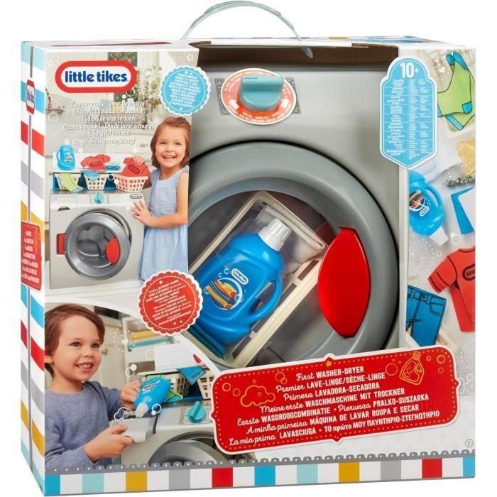Little Tikes 175084 Mi Primera Lavadora y Secadora Juguete Interactivo con Sonidos y Tambor Giratorio para Niños +2 Años 1