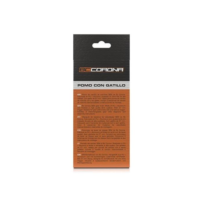 Abc POM30165 Pomo de Palanca de Cambios Corto de Piel Negra con Gatillo y Diámetro 27 mm - Calidad OEM 3 Abc POM30165 Pomo de Palanca de Cambios Corto de Piel Negra con Gatillo y Diámetro 27 mm - Calidad OEM 3