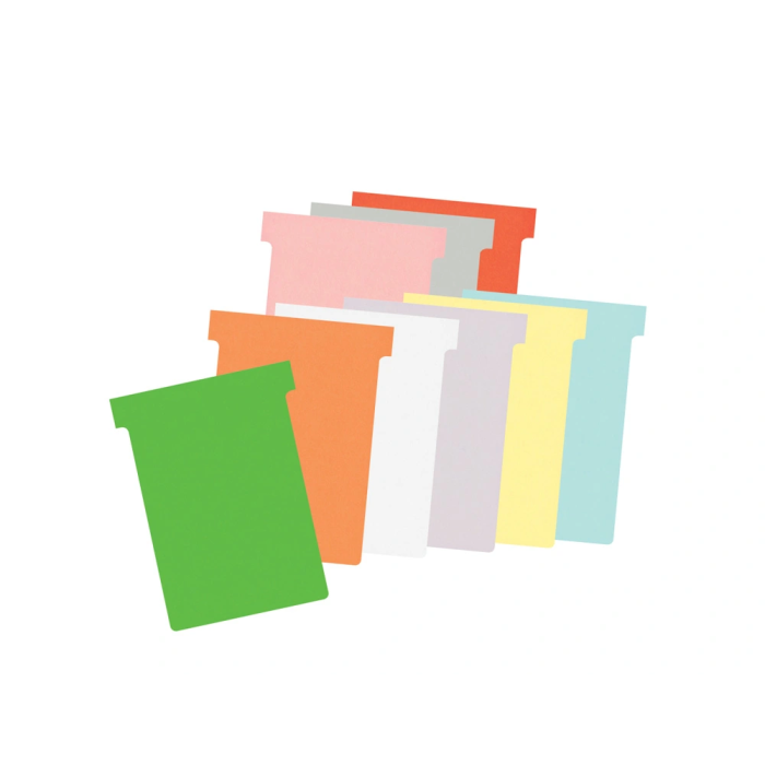 Nobo T-Card Ficha para Plannings de Cartulina 170 gr Color Verde Pack 100 Unidades 1
