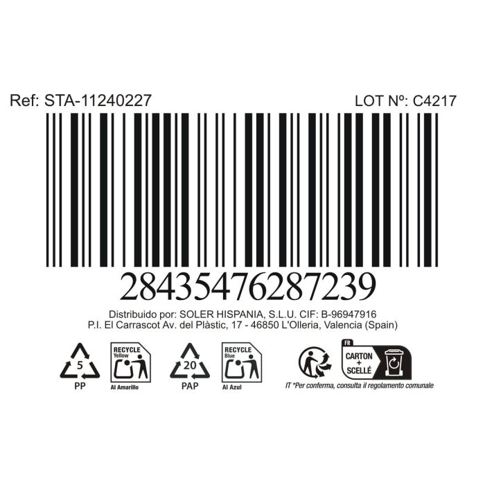 Inde Plato de Postre Negro Ø20 cm Arosa S. Clara - Juego de 24 Piezas - Plato Postre (12 Unidades)