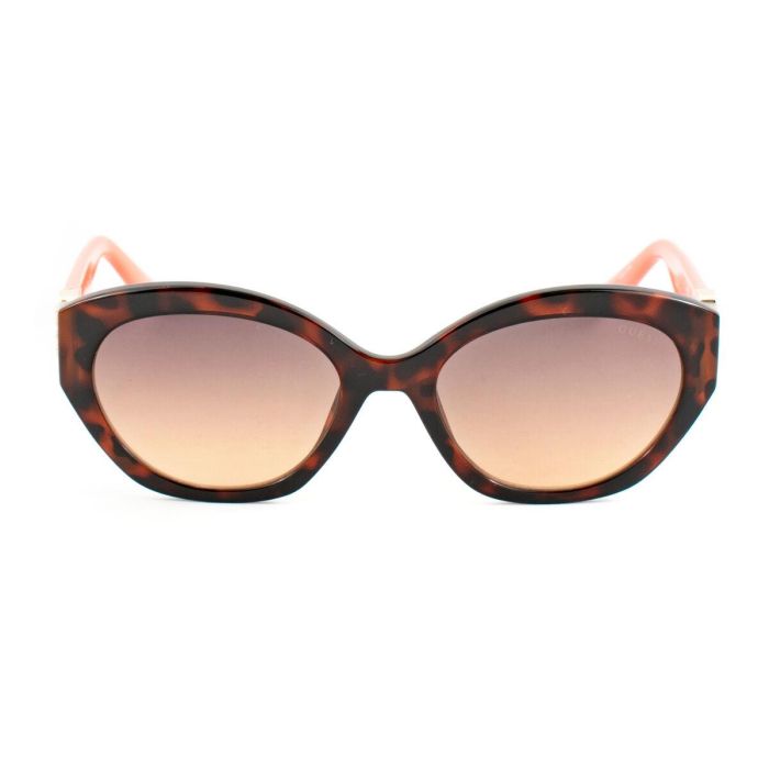 GUESS GU00104 52F Gafas de Sol Mujer Redondas Montura Habana Oscuro Cristal Marrón Degradado 56mm 1