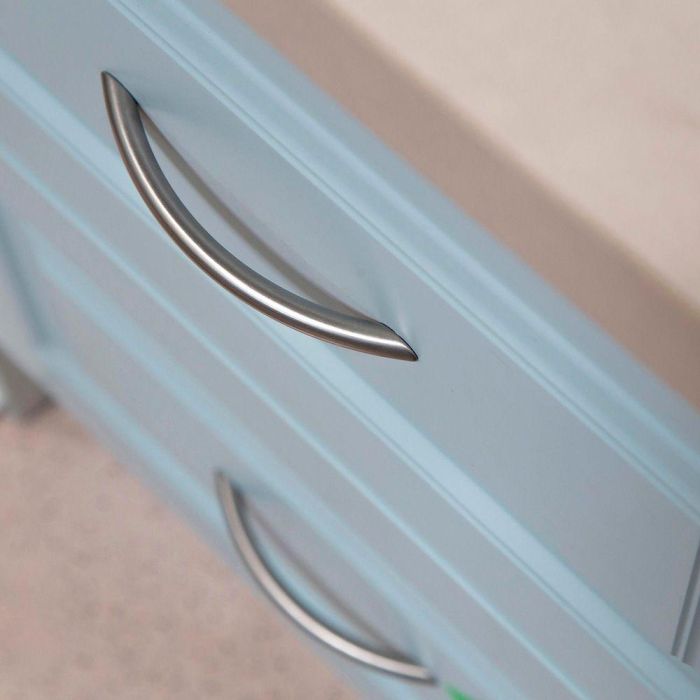 Rei Mod. 153 Blister 4 Tiradores Mueble Tipo Asa Zamak Níquel Satinado Entrepuntos 96mm