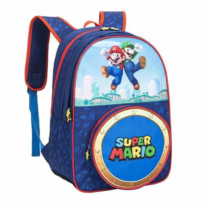 Super Mario Mochila Escolar Infantil con Bolsillo Frontal Redondo, Interior Forrado y Personalizado, 28x23x10 cm, Edad 7+ años 6 Super Mario Mochila Escolar Infantil con Bolsillo Frontal Redondo, Interior Forrado y Personalizado, 28x23x10 cm, Edad 7+ años 6