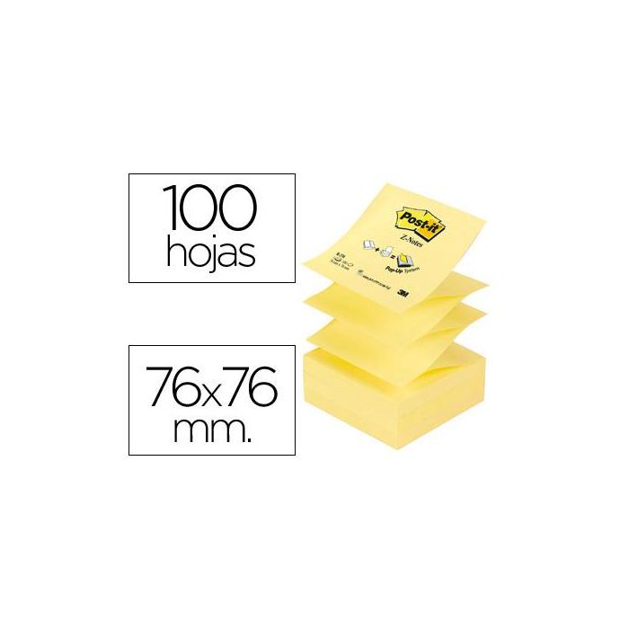 Bloc De Notas Adhesivas Quita Y Pon Post-It 76x76 mm Z-Notes