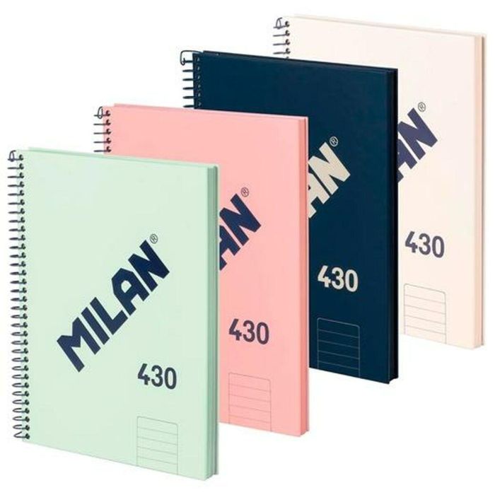 Set de Cuadernos Milan A4 80 Hojas 4 Piezas (2 Unidades) 1