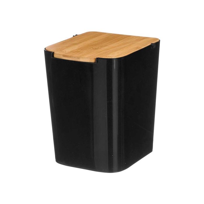 Papelera Tapa Bambu Negra Kinvara 18X24CM (6 Unidades) 1 Papelera Tapa Bambu Negra Kinvara 18X24CM (6 Unidades) 1
