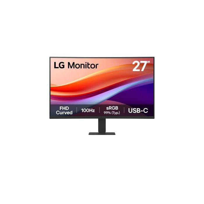 LG 27U421A-B Monitor Curvo VA 27" Full HD 100Hz 5ms 1500R con USB-C, Black Stabilizer, Flicker Safe y Modo Lectura Negro LG 27U421A-B Monitor Curvo VA 27" Full HD 100Hz 5ms 1500R con USB-C, Black Stabilizer, Flicker Safe y Modo Lectura Negro