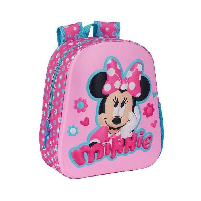 Safta Mochila 3D Minnie Mouse 27x33x10 cm, ideal para niños a partir de 3 años 3
