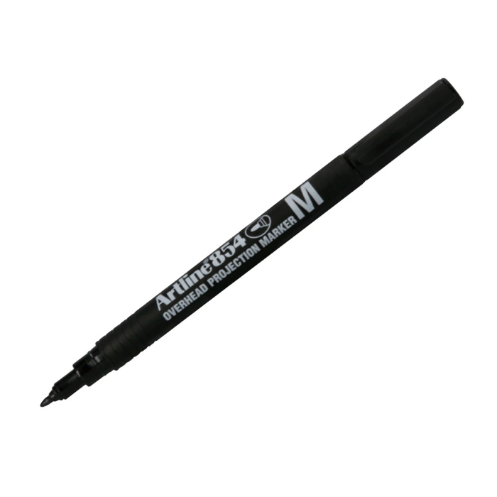 Artline Rotulador Permanente EK-854 Negro Punta Redonda 1 mm para Transparencias y Superficies 4