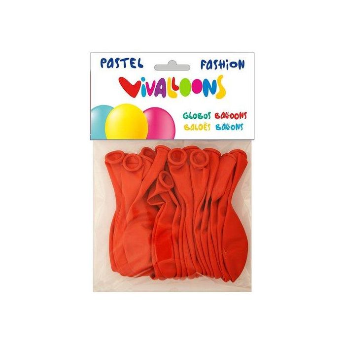 Blanca Globo 100% látex biodegradable pastel rojo bolsa de 20 unidades