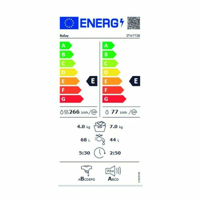 Lavadora - Secadora Balay 3TW773B 7kg / 4kg 1200 rpm Blanco 1 Lavadora - Secadora Balay 3TW773B 7kg / 4kg 1200 rpm Blanco 1