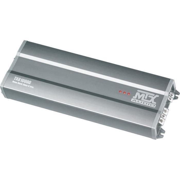 MTX TX81000D Amplificador 12V Mono Clase-D Bloque 1x1000W RMS Aluminio 2 MTX TX81000D Amplificador 12V Mono Clase-D Bloque 1x1000W RMS Aluminio 2