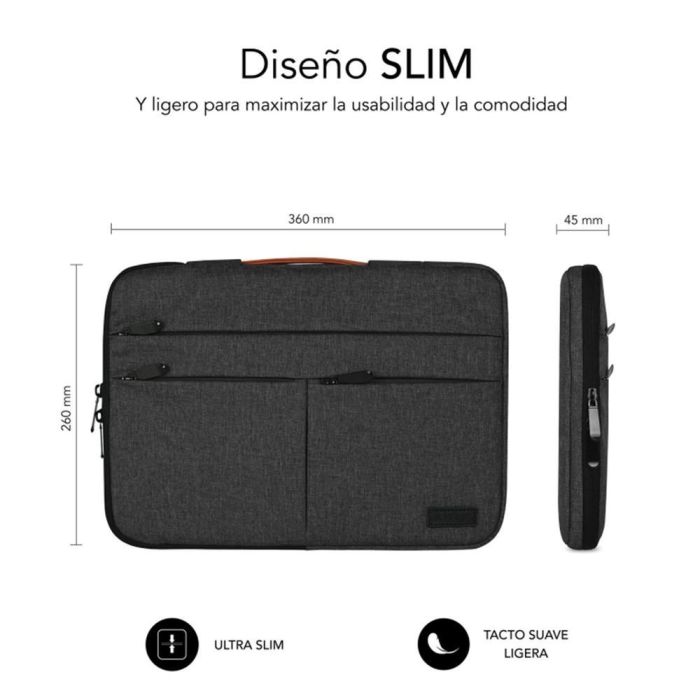 SUBBLIM Maletin Air Padding 360 Sleeve 13,3-14" Dark Grey 2 SUBBLIM Maletin Air Padding 360 Sleeve 13,3-14" Dark Grey 2