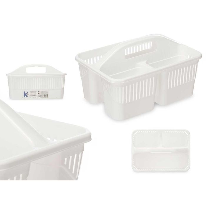 Organizador de Limpieza con Asa Blanco Arte Regal 31x18x22 cm (12 Unidades) Organizador de Limpieza con Asa Blanco Arte Regal 31x18x22 cm (12 Unidades)