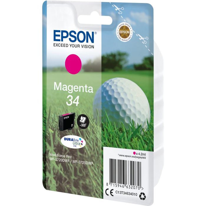EPSON Singlepack Magenta 34 DURABrite Ultra Ink 1 EPSON Singlepack Magenta 34 DURABrite Ultra Ink 1